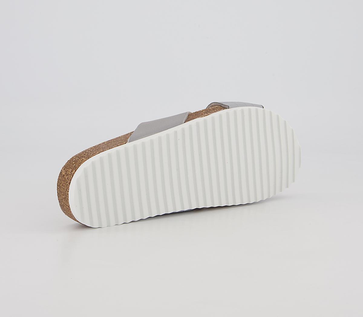 Office Scorching Cross Strap Footbed Flat Sandals Office Scorching Cross Strap Footbed Flat Sandals Grey Nubuck Croc