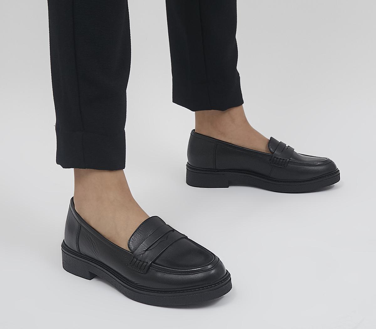 OfficeFilter Smooth Sole LoafersBlack Leather