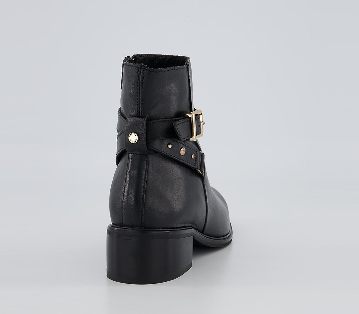 Office Abberley Studded Jodpur ZIp-Up Ankle Boots Office Abberley Studded Jodpur ZIp-Up Ankle Boots Black Leather