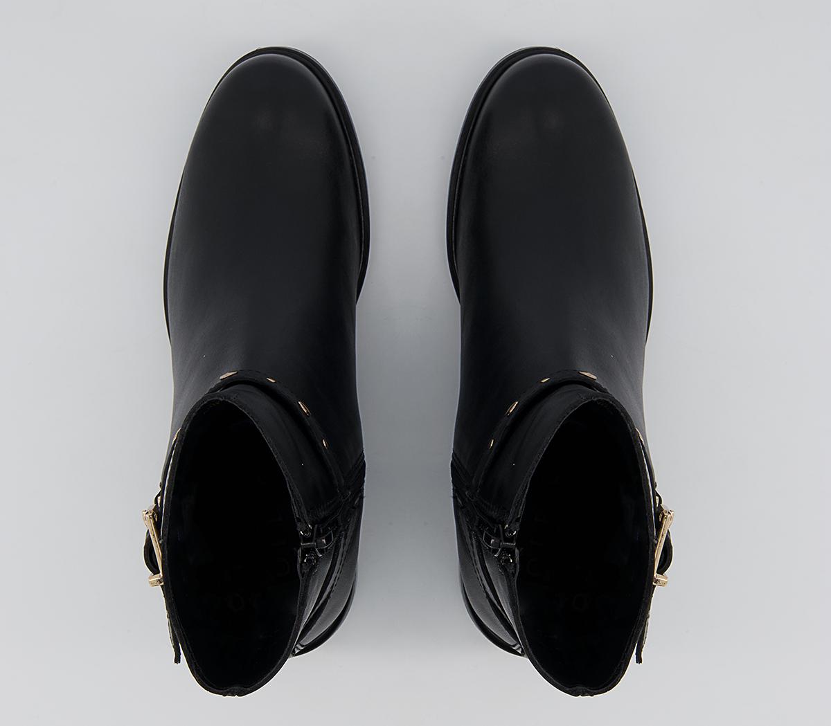 Office Abberley Studded Jodpur ZIp-Up Ankle Boots Office Abberley Studded Jodpur ZIp-Up Ankle Boots Black Leather