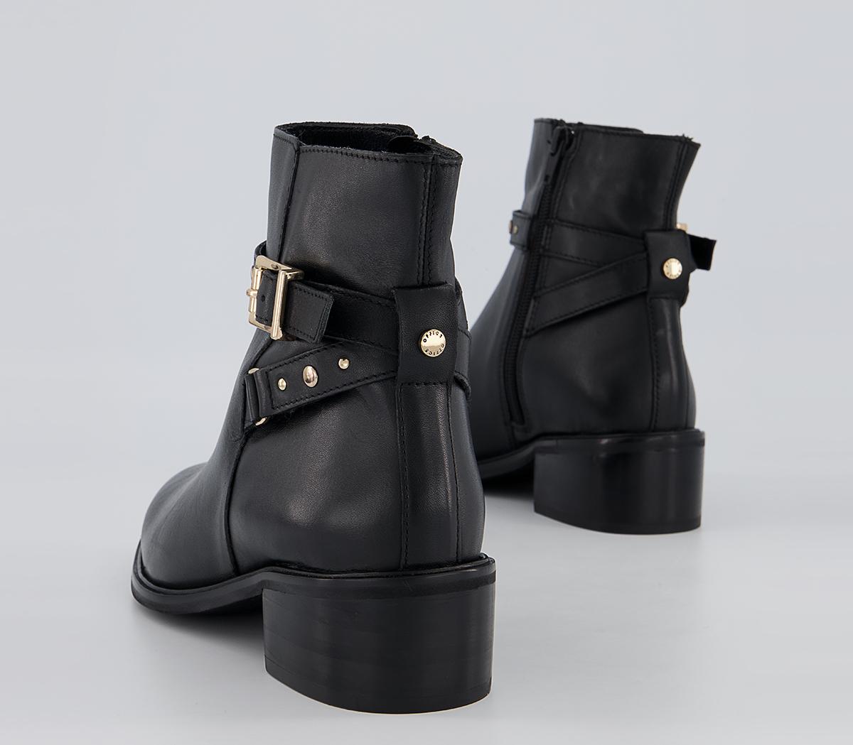 Office Abberley Studded Jodpur ZIp-Up Ankle Boots Office Abberley Studded Jodpur ZIp-Up Ankle Boots Black Leather