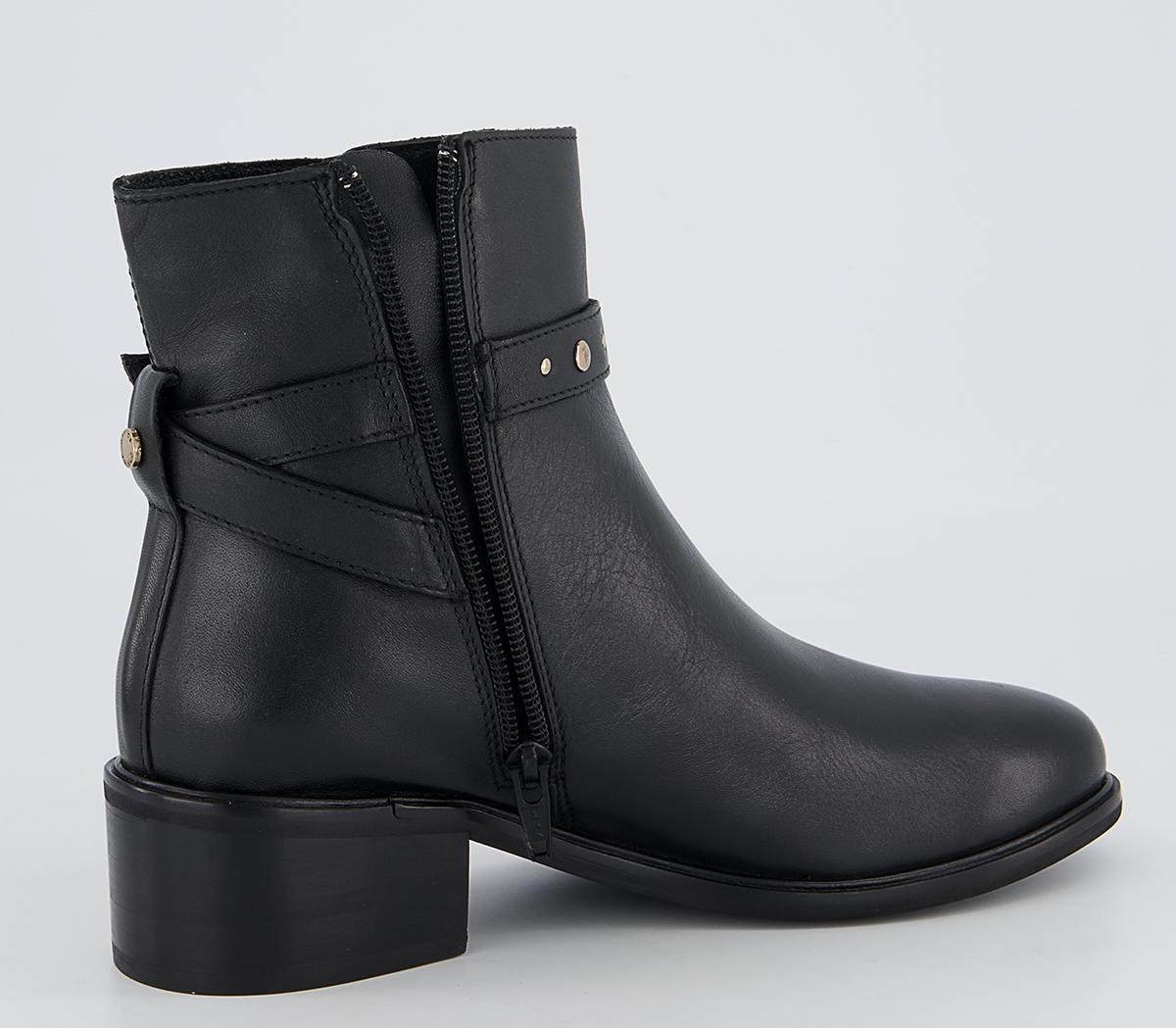 Office Abberley Studded Jodpur ZIp-Up Ankle Boots Office Abberley Studded Jodpur ZIp-Up Ankle Boots Black Leather