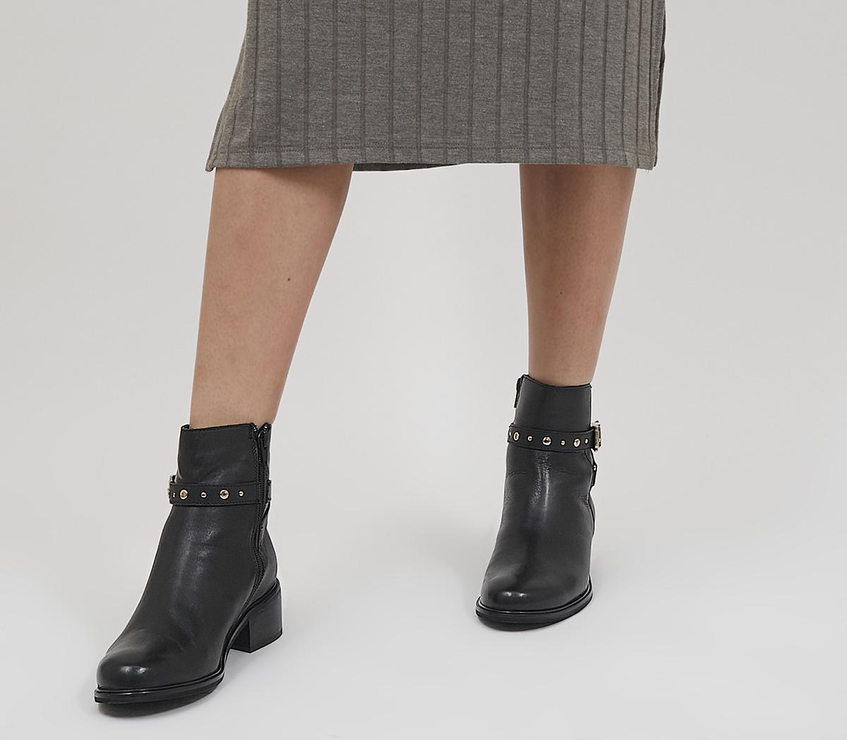 OfficeAbberley Studded Jodpur ZIp-Up Ankle BootsBlack Leather