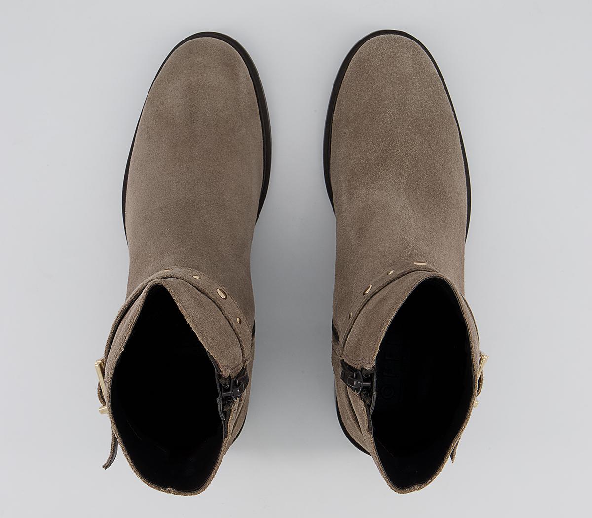 Office Abberley Studded Jodpur Block Heeled Ankle Boots Office Abberley Studded Jodpur Block Heeled Ankle Boots Taupe Suede