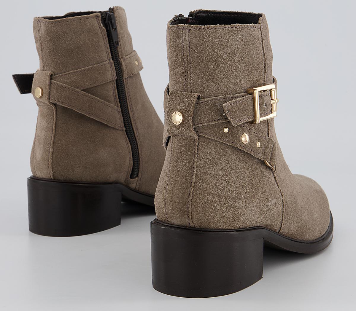 Office Abberley Studded Jodpur Block Heeled Ankle Boots Office Abberley Studded Jodpur Block Heeled Ankle Boots Taupe Suede