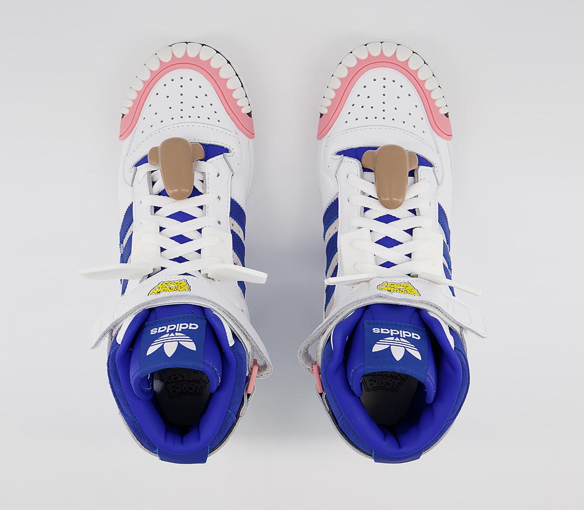 adidas Consortium Kf Forum Hi Humanchives Trainers adidas Consortium Kf Forum Hi Humanchives Trainers White Bold Blue Yellow
