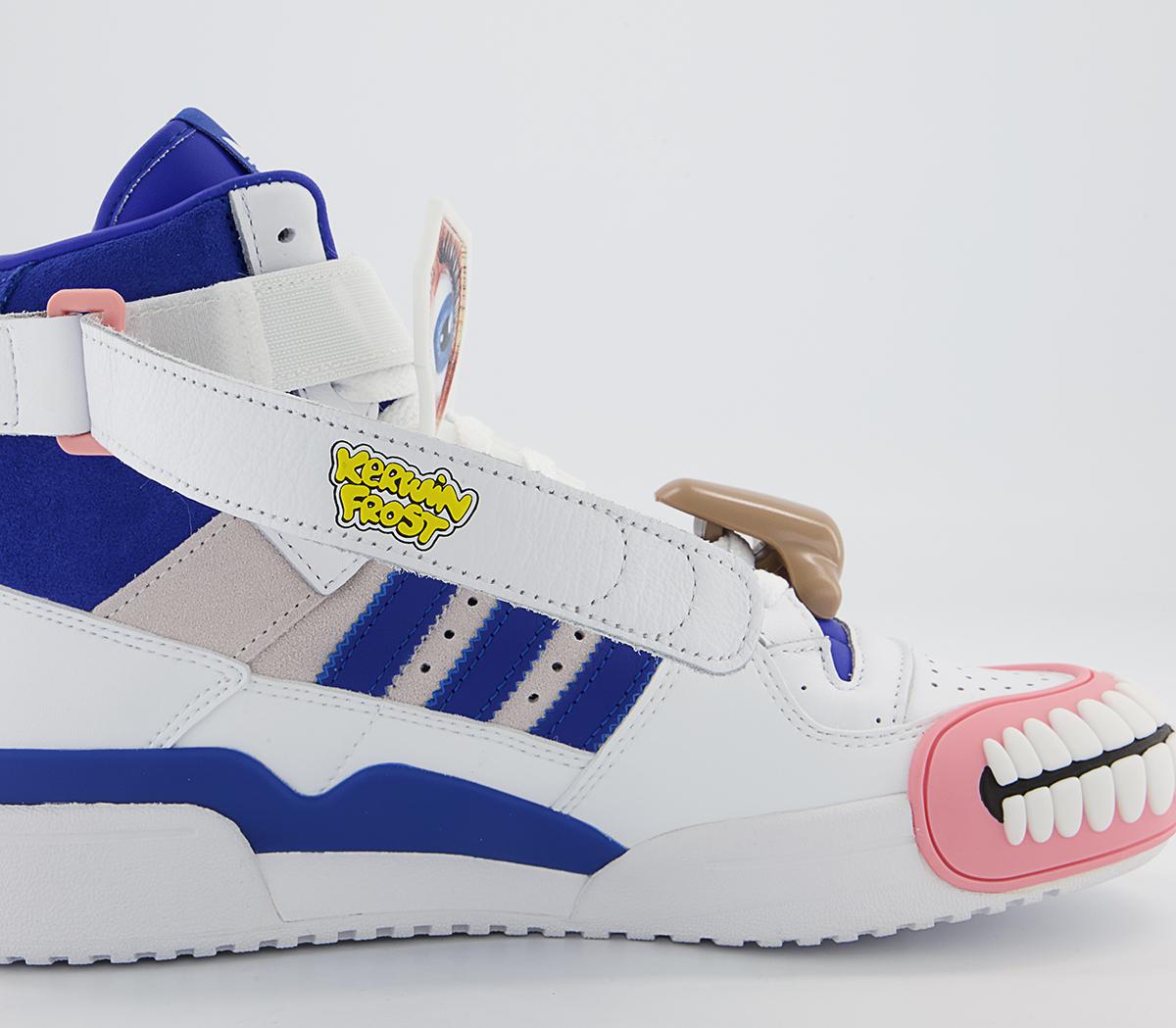 adidas Consortium Kf Forum Hi Humanchives Trainers adidas Consortium Kf Forum Hi Humanchives Trainers White Bold Blue Yellow