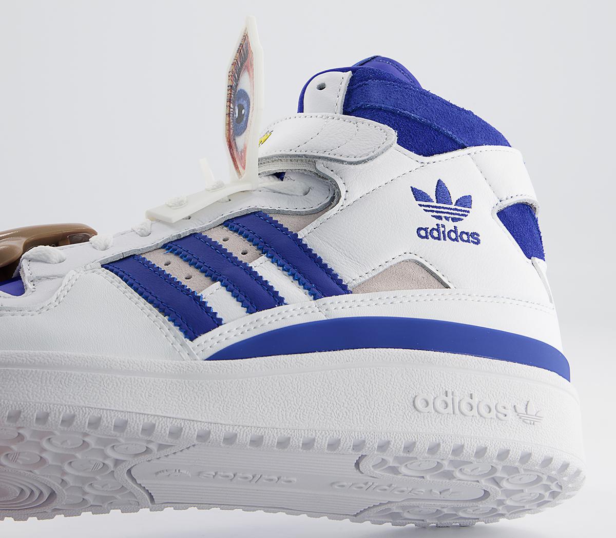 adidas Consortium Kf Forum Hi Humanchives Trainers adidas Consortium Kf Forum Hi Humanchives Trainers White Bold Blue Yellow