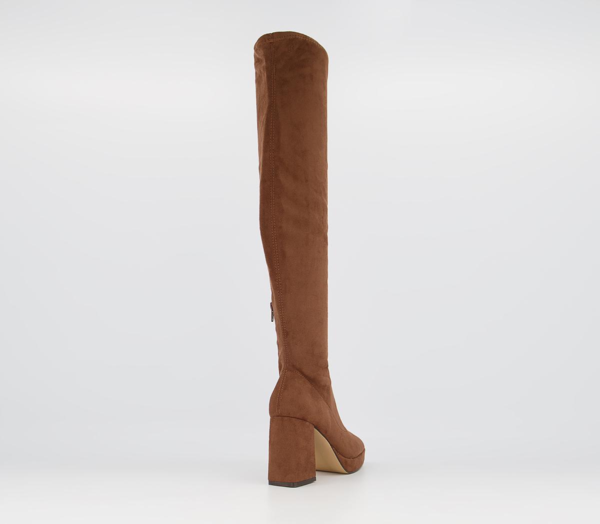 Office Kabul Micro Sock Boots Office Kabul Micro Sock Boots Walnut
