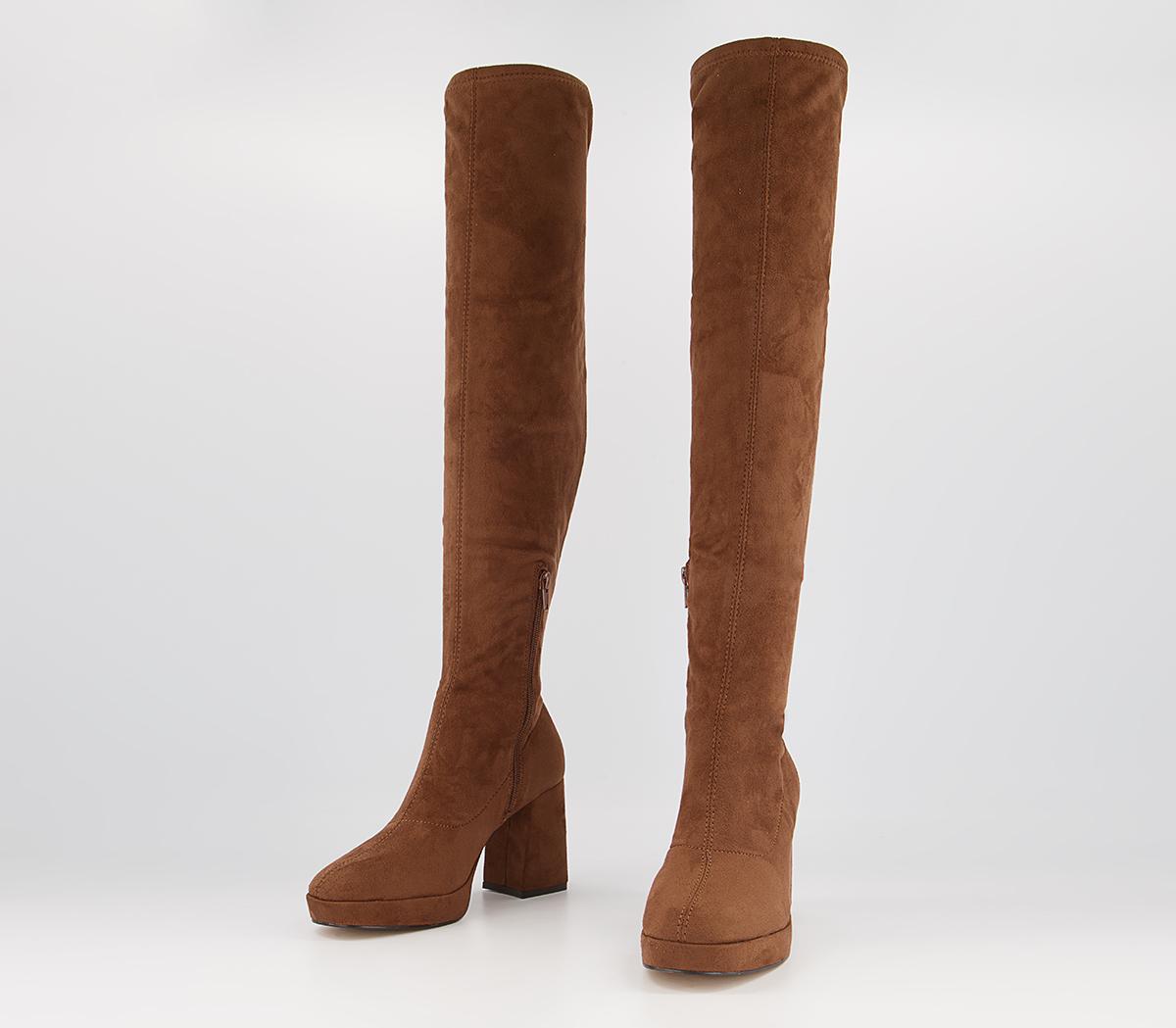 Office Kabul Micro Sock Boots Office Kabul Micro Sock Boots Walnut