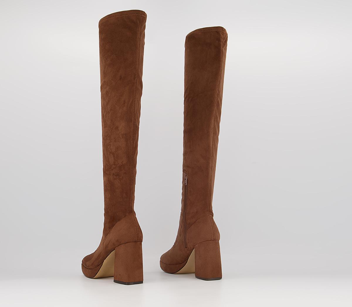 Office Kabul Micro Sock Boots Office Kabul Micro Sock Boots Walnut