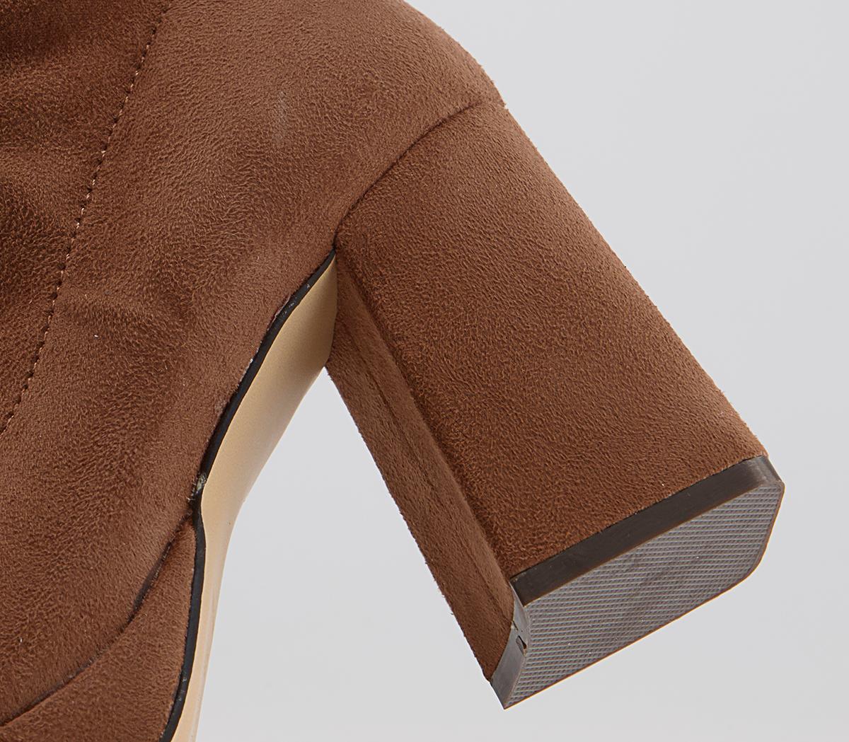 Office Kabul Micro Sock Boots Office Kabul Micro Sock Boots Walnut