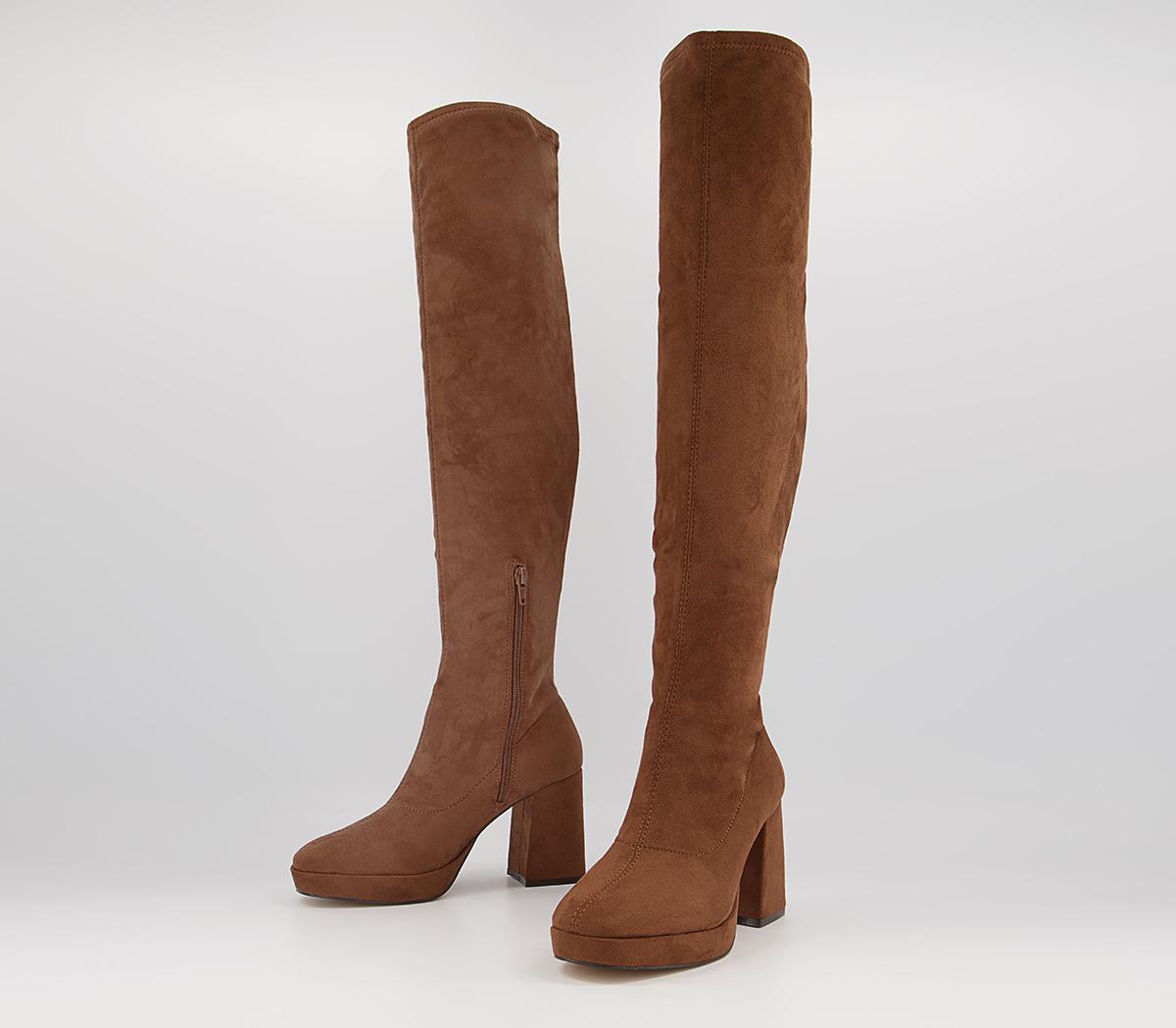Office Kabul Micro Sock Boots Office Kabul Micro Sock Boots Walnut