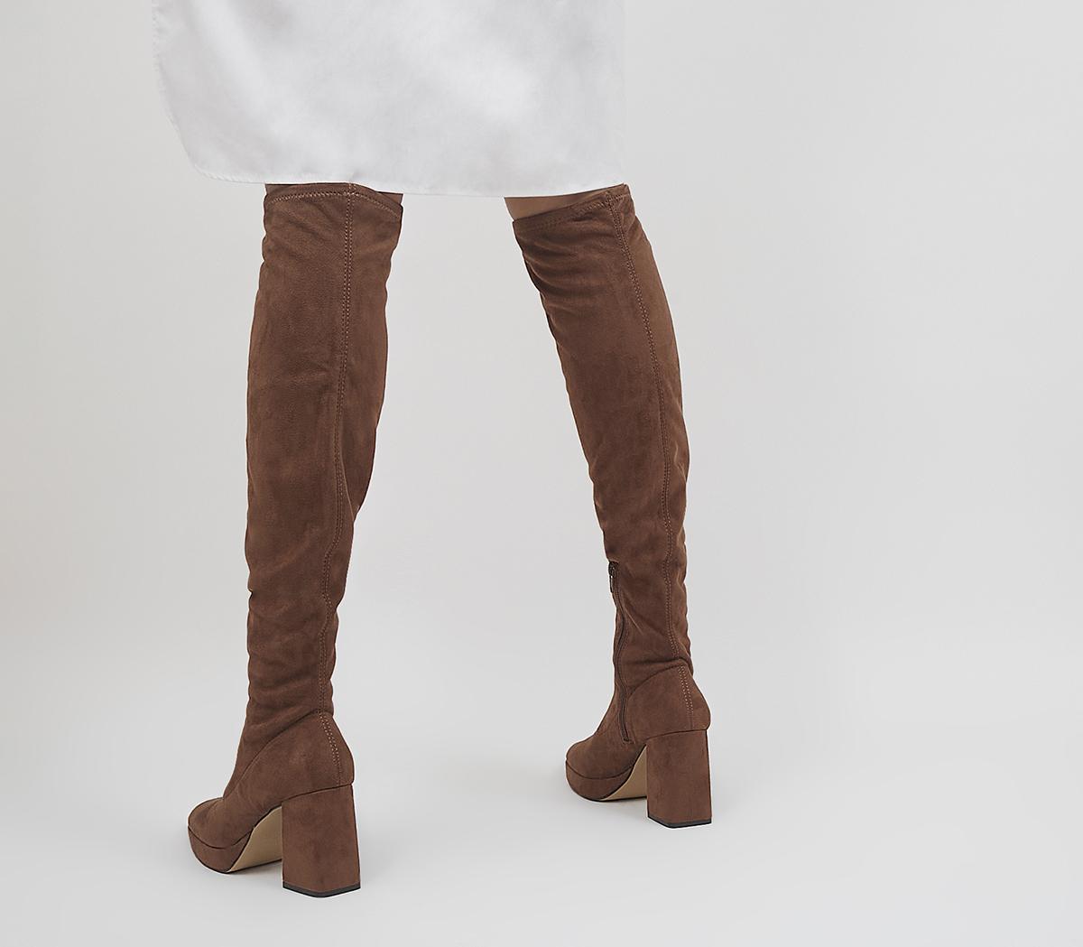 Office Kabul Micro Sock Boots Office Kabul Micro Sock Boots Walnut