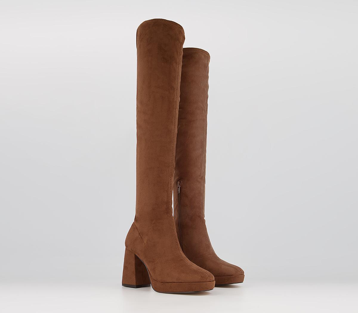 Office Kabul Micro Sock Boots Office Kabul Micro Sock Boots Walnut