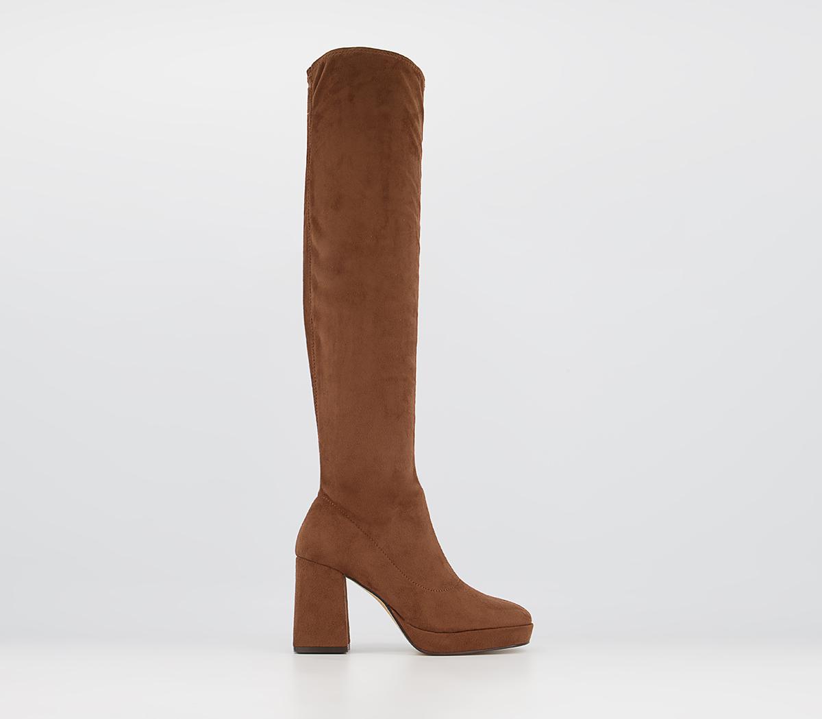 Office Kabul Micro Sock Boots Office Kabul Micro Sock Boots Walnut