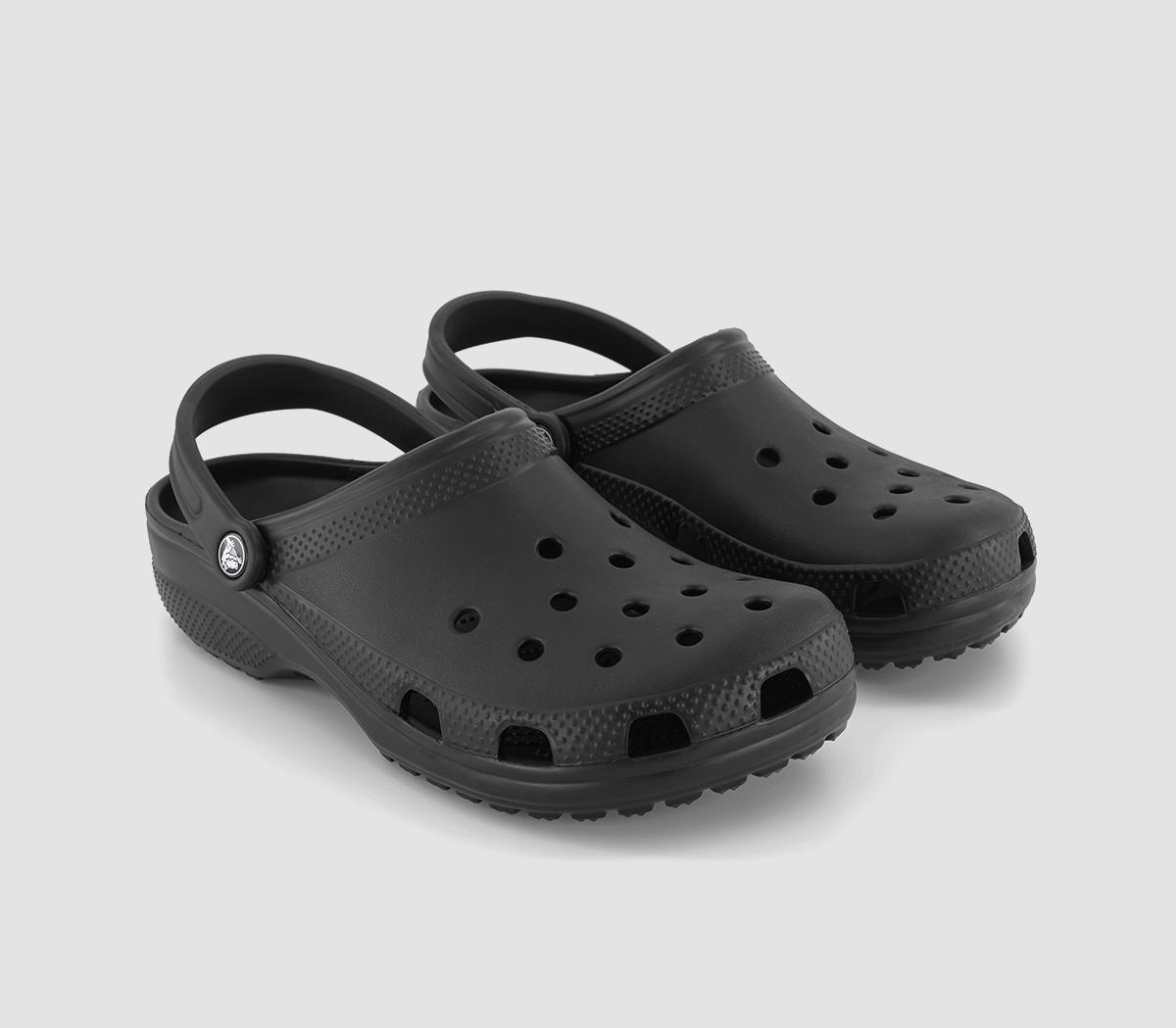 Crocs Mens Classic Clogs M Black Synthetic, 7