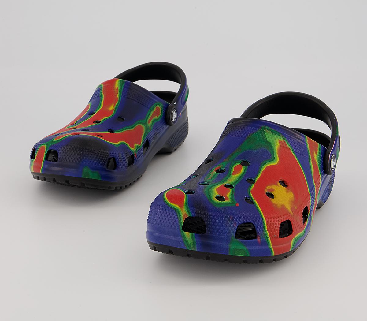 Crocs Classic Clogs Solarized Black Navy - Men's Casual Shoes