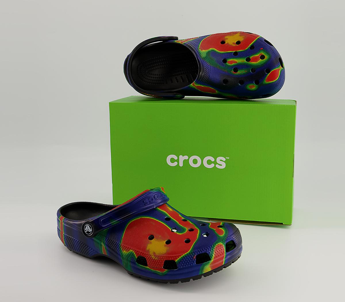 Crocs Classic Clogs Solarized Black Navy - Men's Casual Shoes