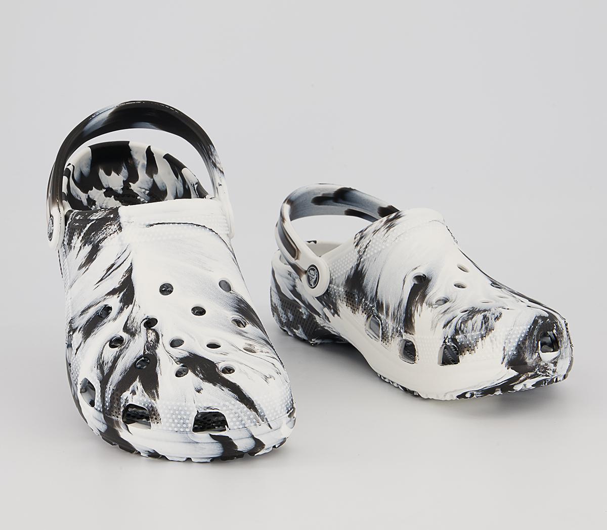 Crocs Classic Clogs Crocs Classic Clogs White Black Marble