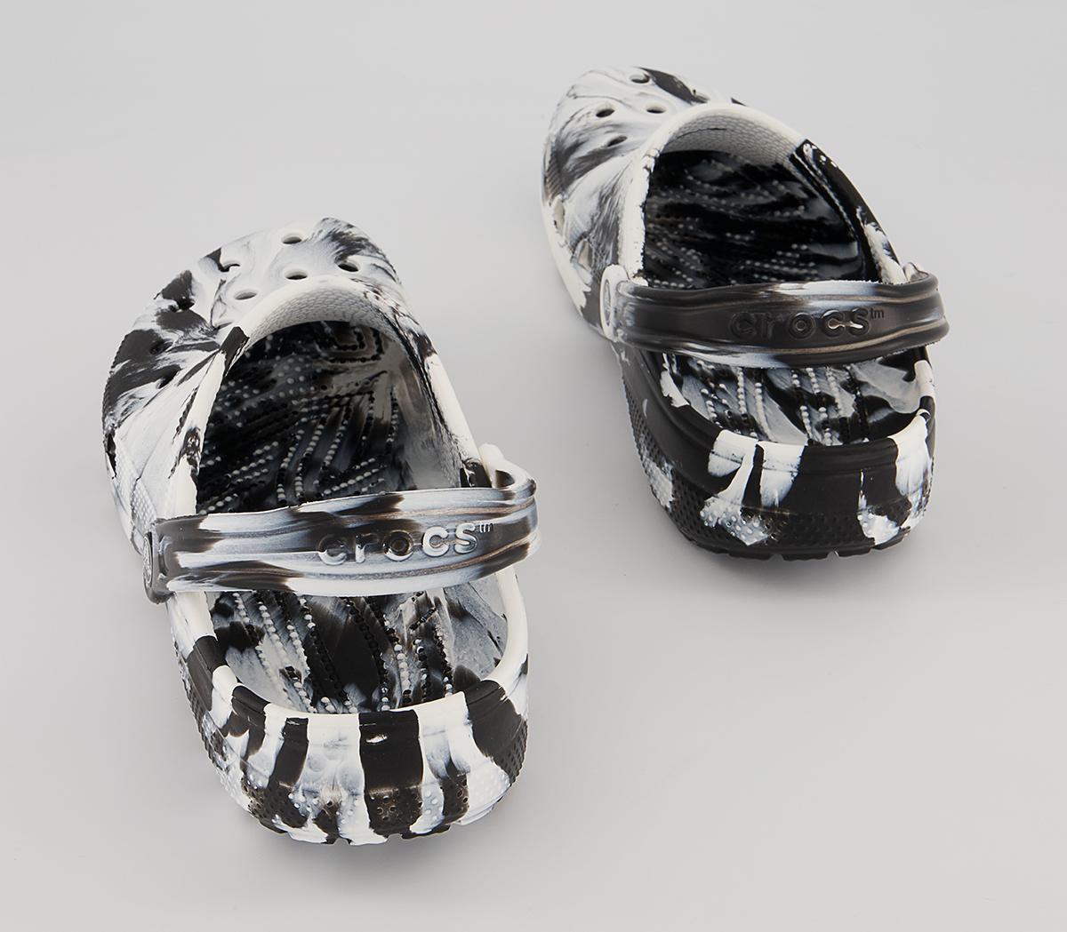 Crocs Classic Clogs Crocs Classic Clogs White Black Marble