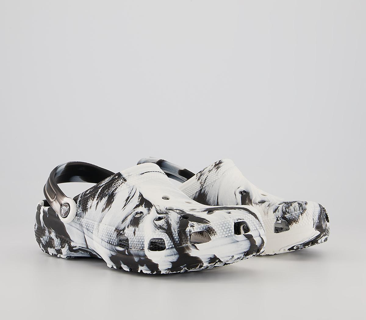 Crocs Classic Clogs Crocs Classic Clogs White Black Marble
