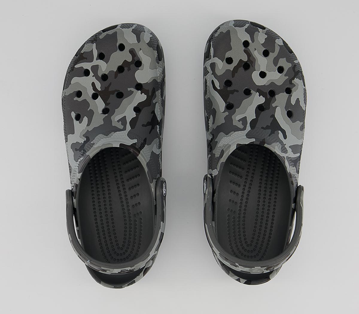 Crocs Classic Clogs Slate Grey Camo - Men's Casual Shoes