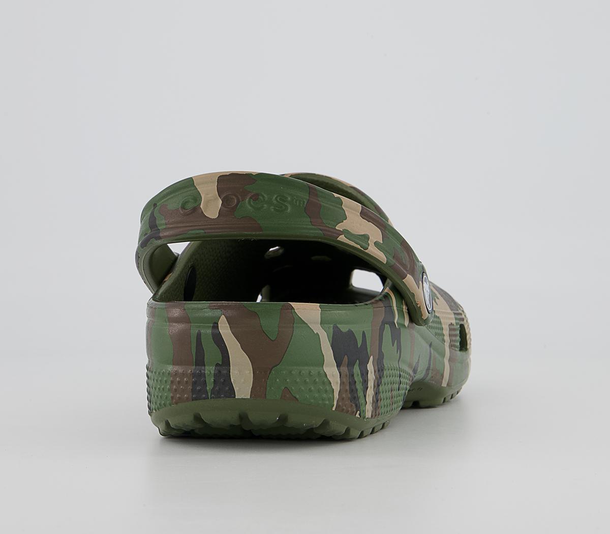 Crocs Classic Clogs Crocs Classic Clogs Army Green Camo