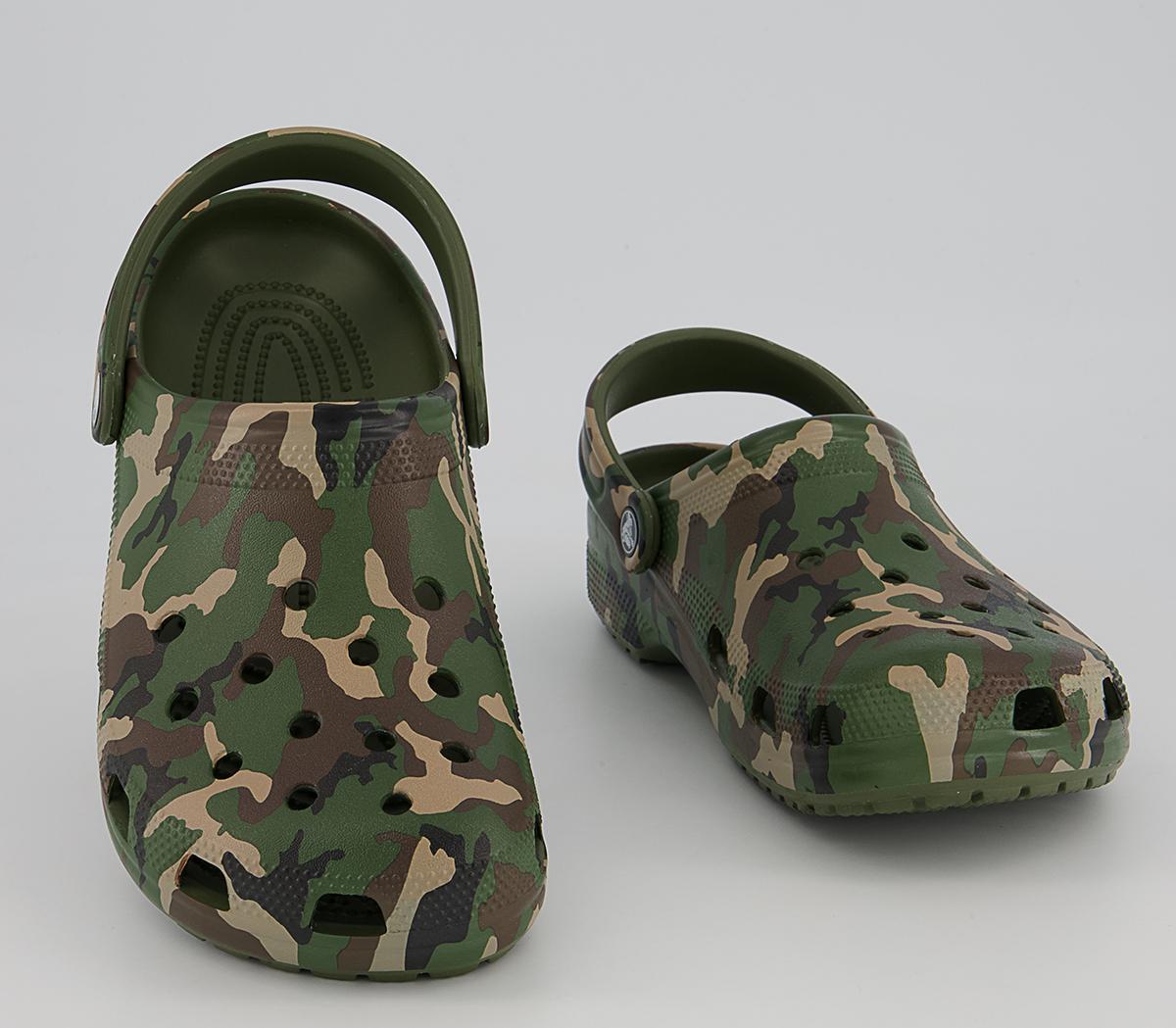 Crocs Classic Clogs Crocs Classic Clogs Army Green Camo