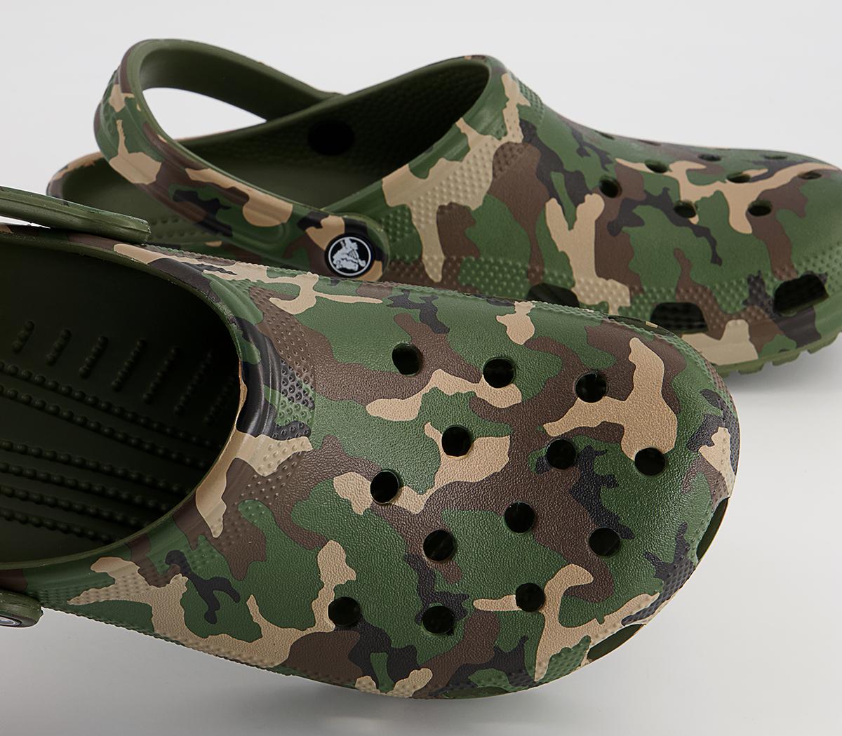 Crocs Classic Clogs Crocs Classic Clogs Army Green Camo