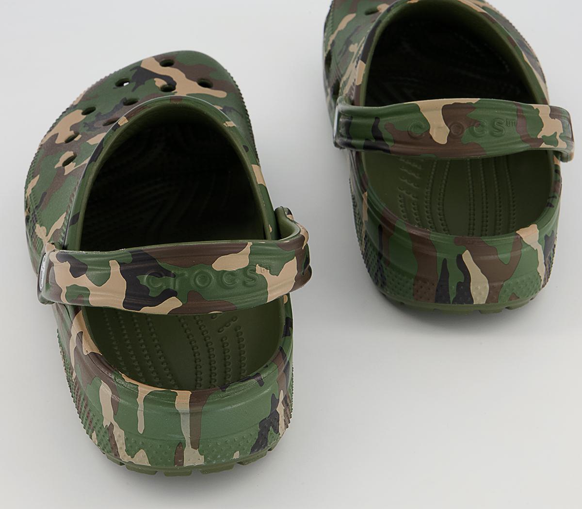 Crocs Classic Clogs Crocs Classic Clogs Army Green Camo