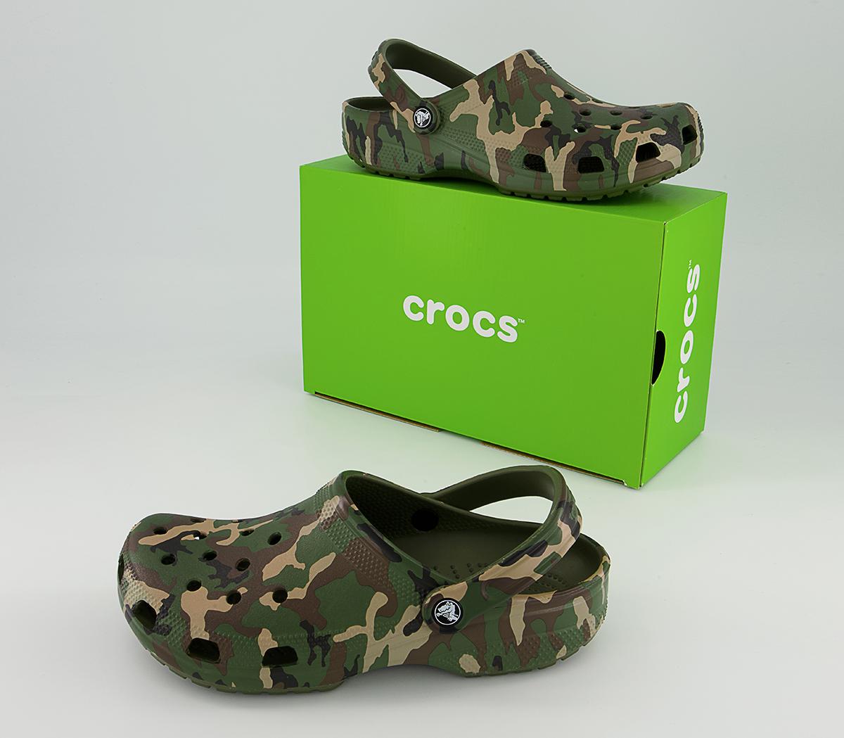 Crocs Classic Clogs Crocs Classic Clogs Army Green Camo