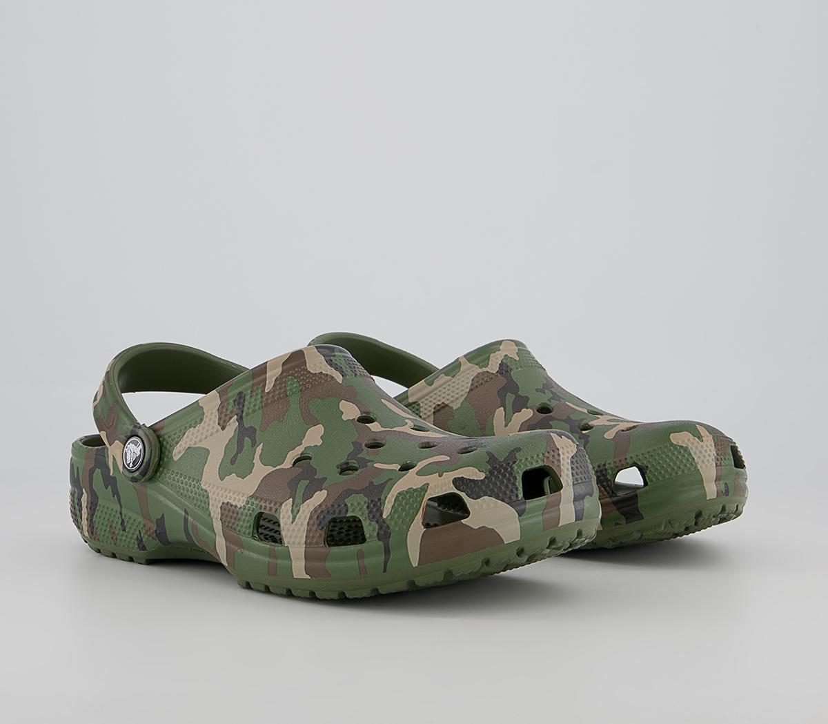 Crocs Classic Clogs Crocs Classic Clogs Army Green Camo