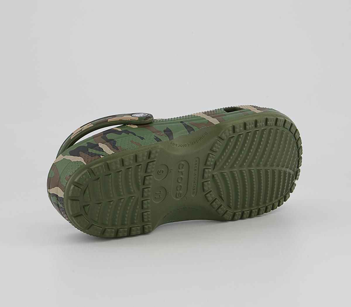 Crocs Classic Clogs Crocs Classic Clogs Army Green Camo