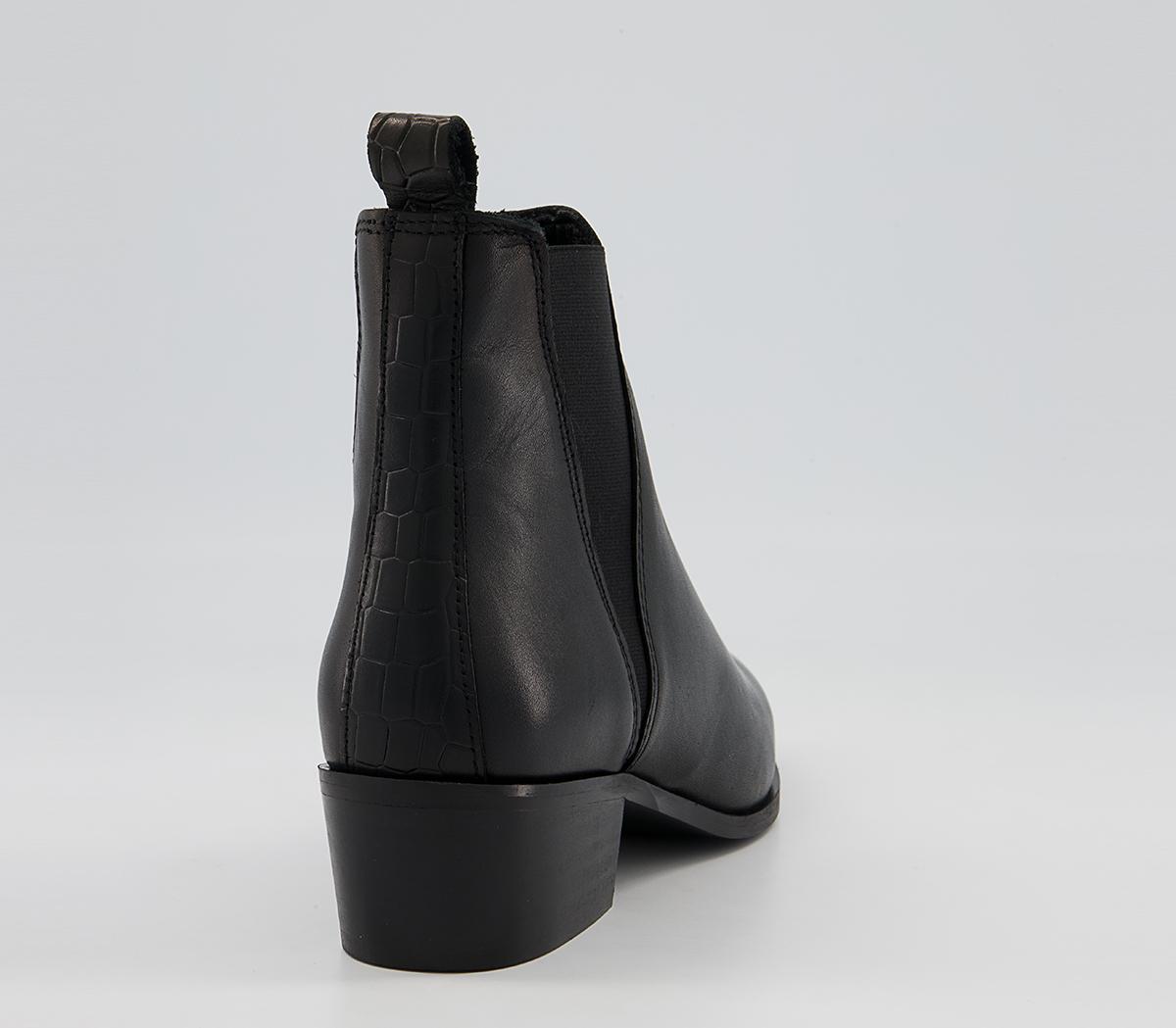 Office Articulate Low Point Chelsea Western Boots Office Articulate Low Point Chelsea Western Boots Black Leather