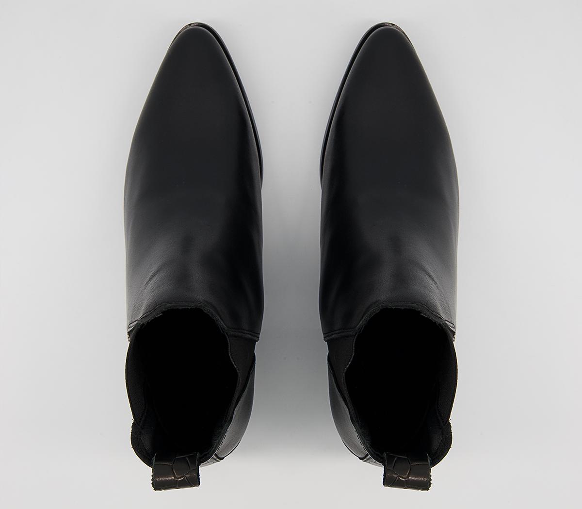 Office Articulate Low Point Chelsea Western Boots Office Articulate Low Point Chelsea Western Boots Black Leather