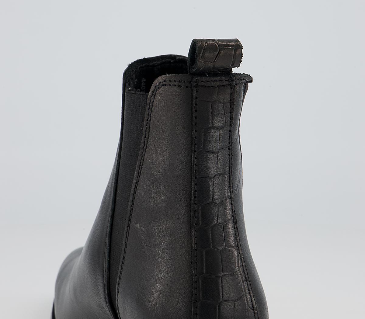 Office Articulate Low Point Chelsea Western Boots Office Articulate Low Point Chelsea Western Boots Black Leather