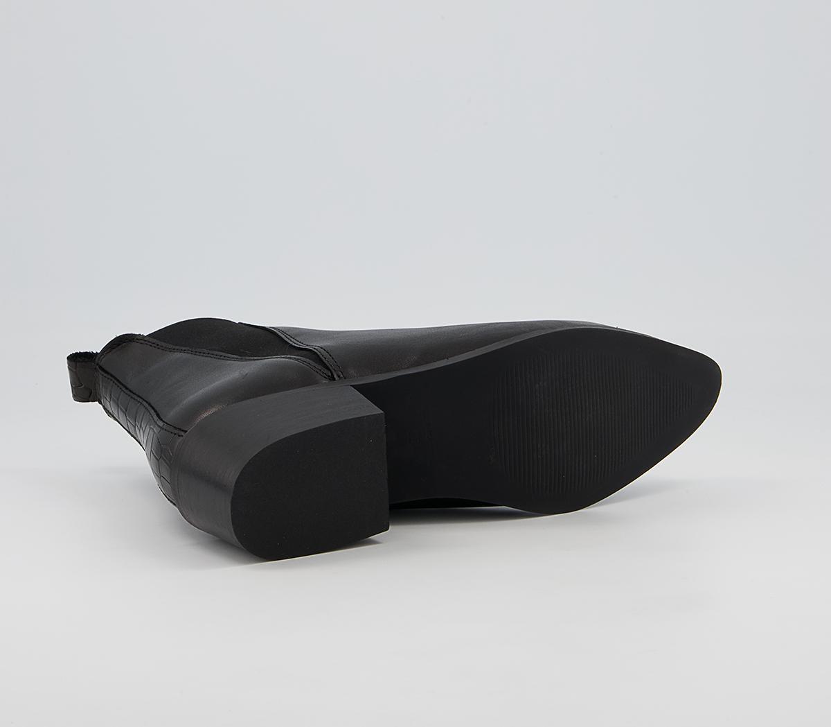 Office Articulate Low Point Chelsea Western Boots Office Articulate Low Point Chelsea Western Boots Black Leather