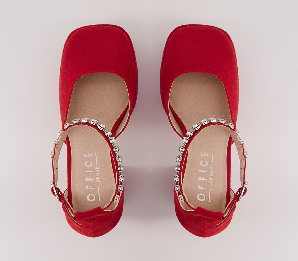 Office Hastings Platform Court Block High Heels Office Hastings Platform Court Block High Heels Red