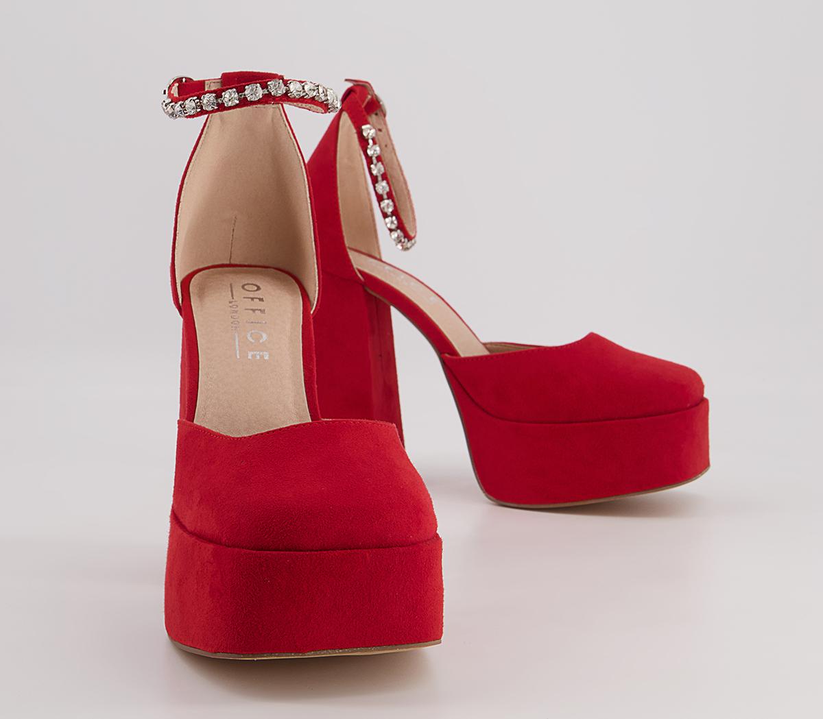 Office Hastings Platform Court Block High Heels Office Hastings Platform Court Block High Heels Red