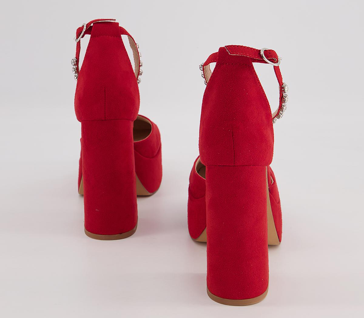 Office Hastings Platform Court Block High Heels Office Hastings Platform Court Block High Heels Red
