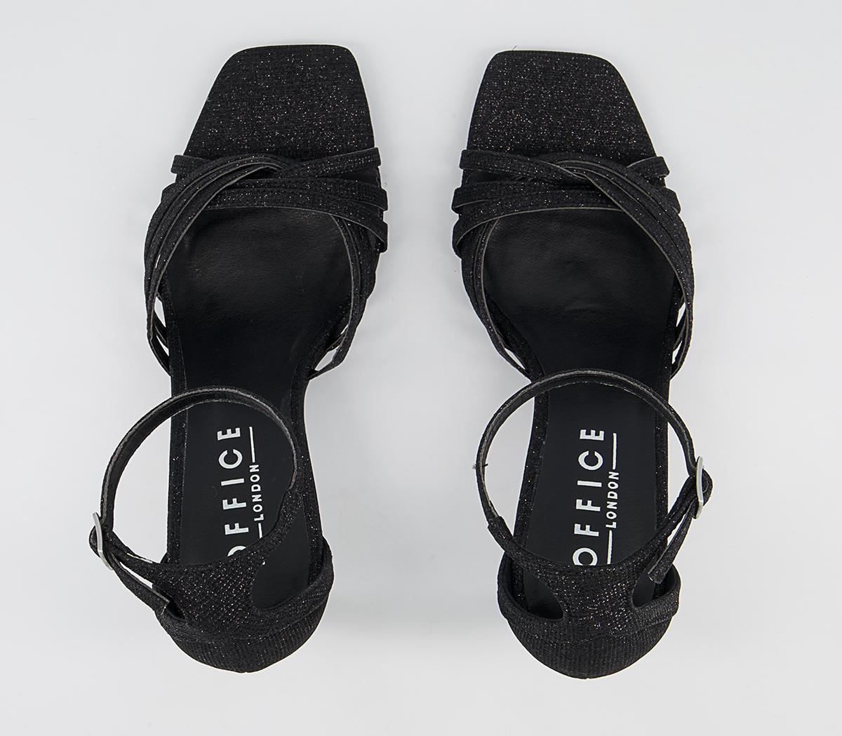 Office Mackie Two Part Heeled Sandals Office Mackie Two Part Heeled Sandals Black