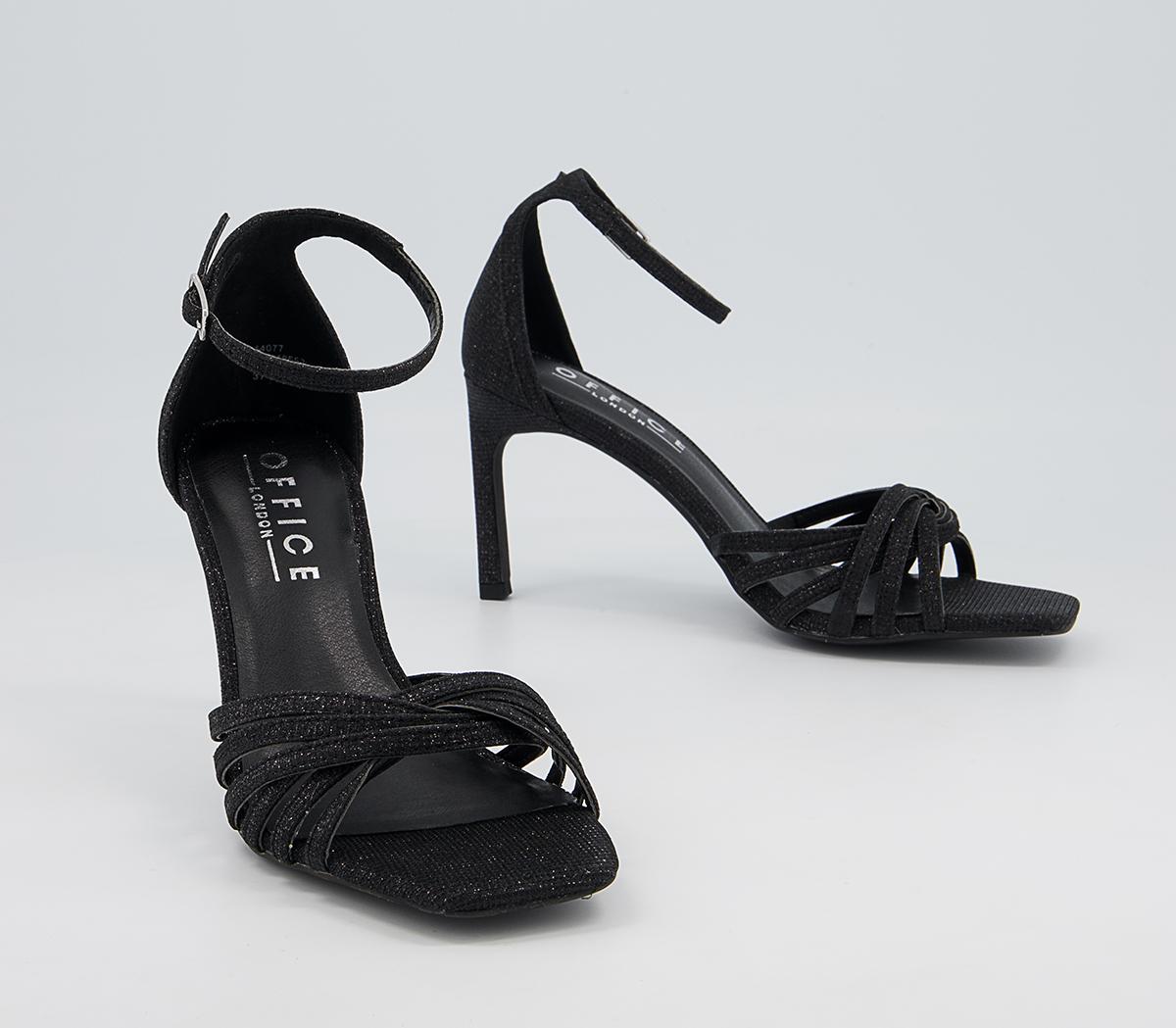 Office Mackie Two Part Heeled Sandals Office Mackie Two Part Heeled Sandals Black