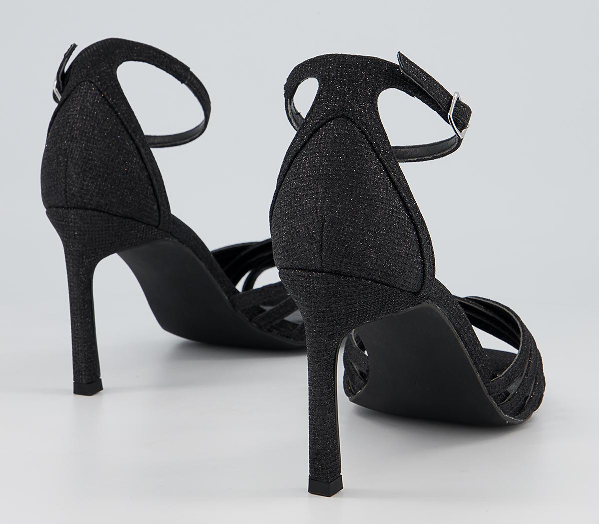 Office Mackie Two Part Heeled Sandals Office Mackie Two Part Heeled Sandals Black