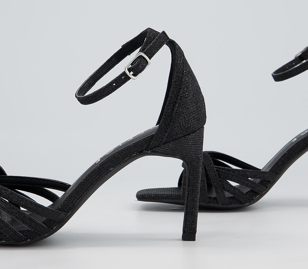 Office Mackie Two Part Heeled Sandals Office Mackie Two Part Heeled Sandals Black
