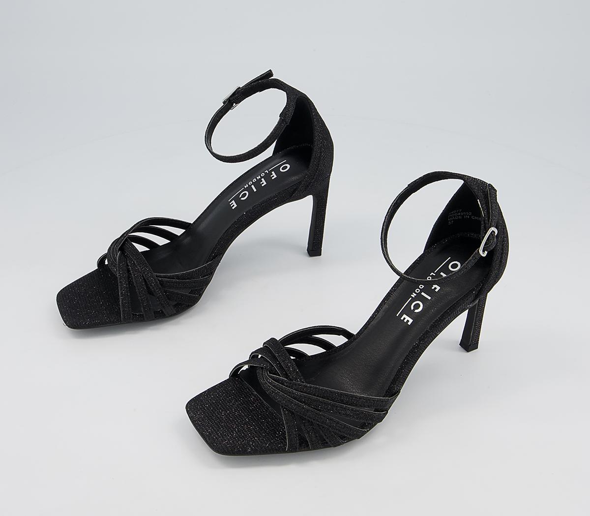 Office Mackie Two Part Heeled Sandals Office Mackie Two Part Heeled Sandals Black