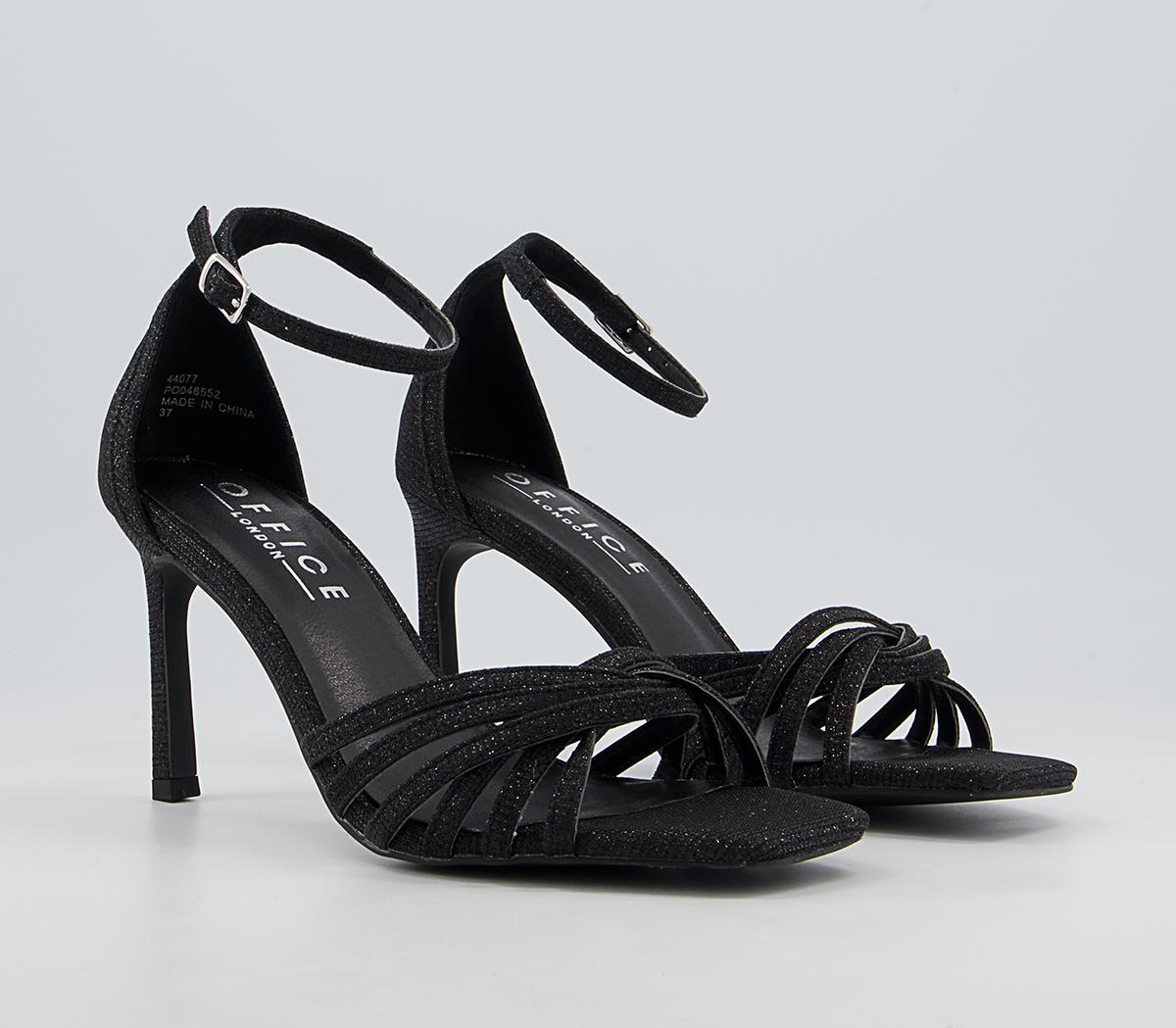 Office Mackie Two Part Heeled Sandals Office Mackie Two Part Heeled Sandals Black