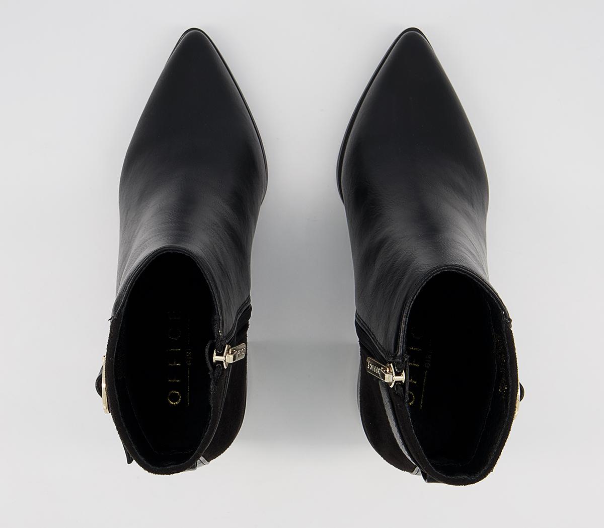 Office Armenia Block Heel Hardware Ankle Boots Office Armenia Block Heel Hardware Ankle Boots Black