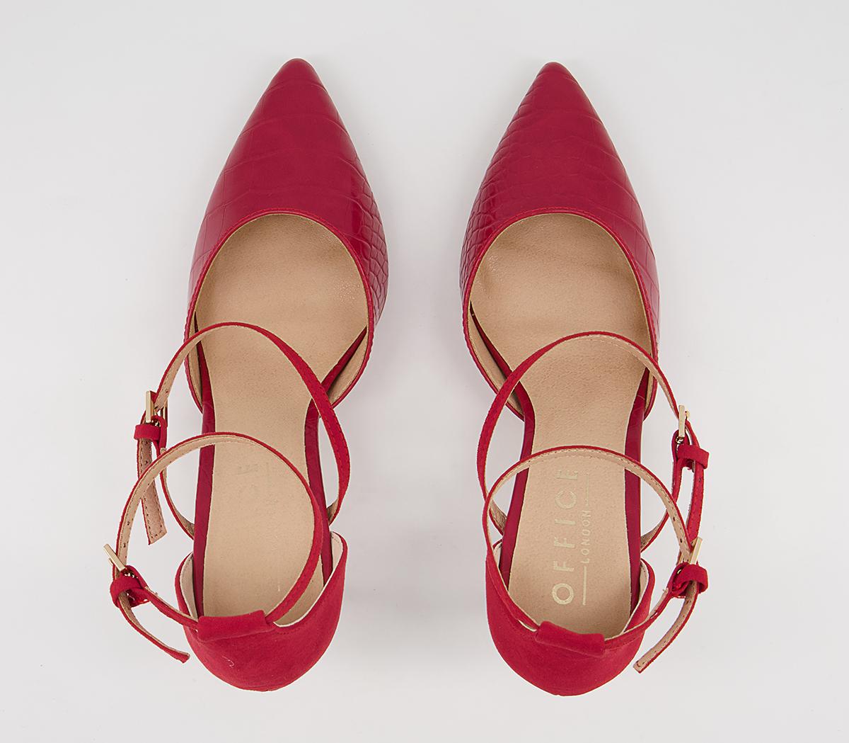 Office Malinta Two Part Point Stiletto Heels Office Malinta Two Part Point Stiletto Heels Red