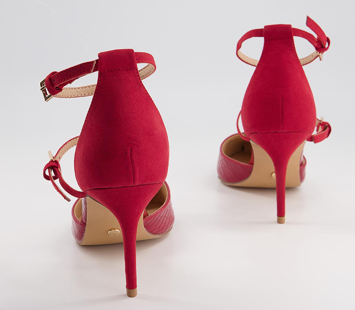 Office Malinta Two Part Point Stiletto Heels Office Malinta Two Part Point Stiletto Heels Red